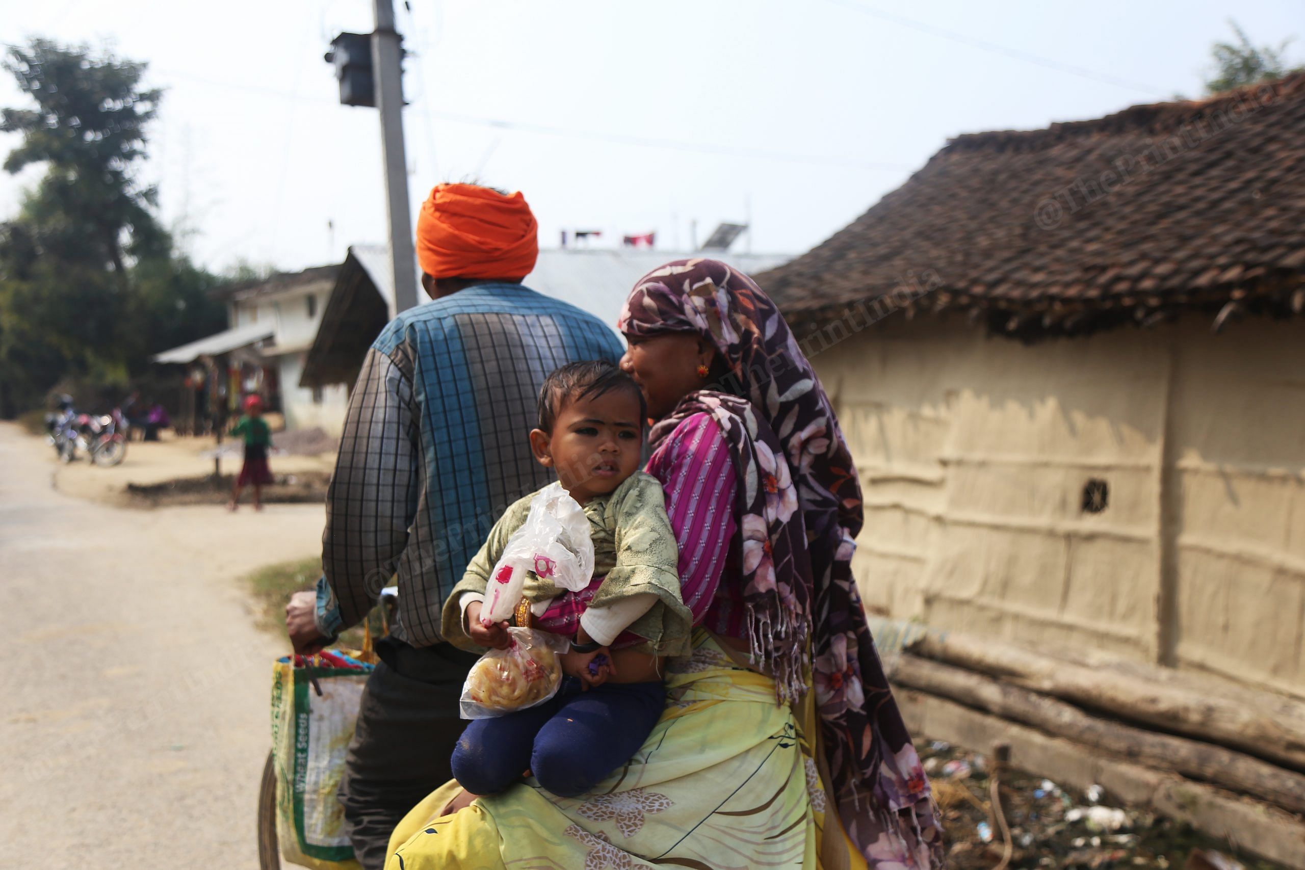 A Tharu family in Motipur village | Photo: Manisha Mondal | ThePrint