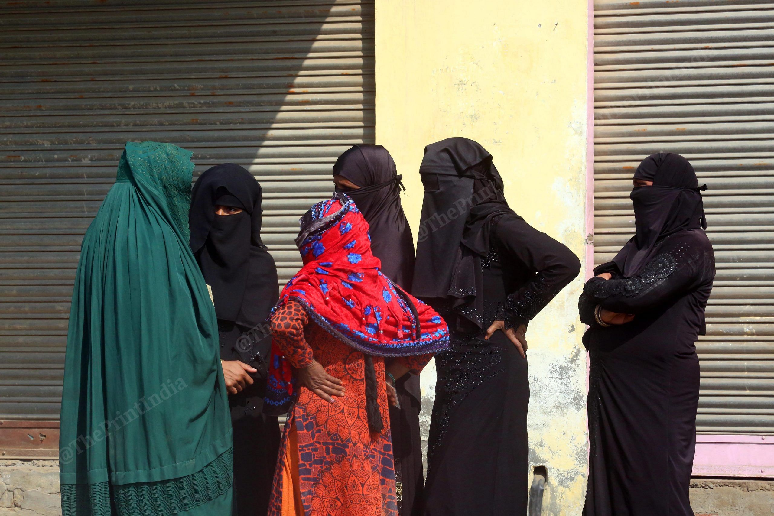 A group of women chat outside a polling booth in Kairana | Praveen Jain | ThePrint