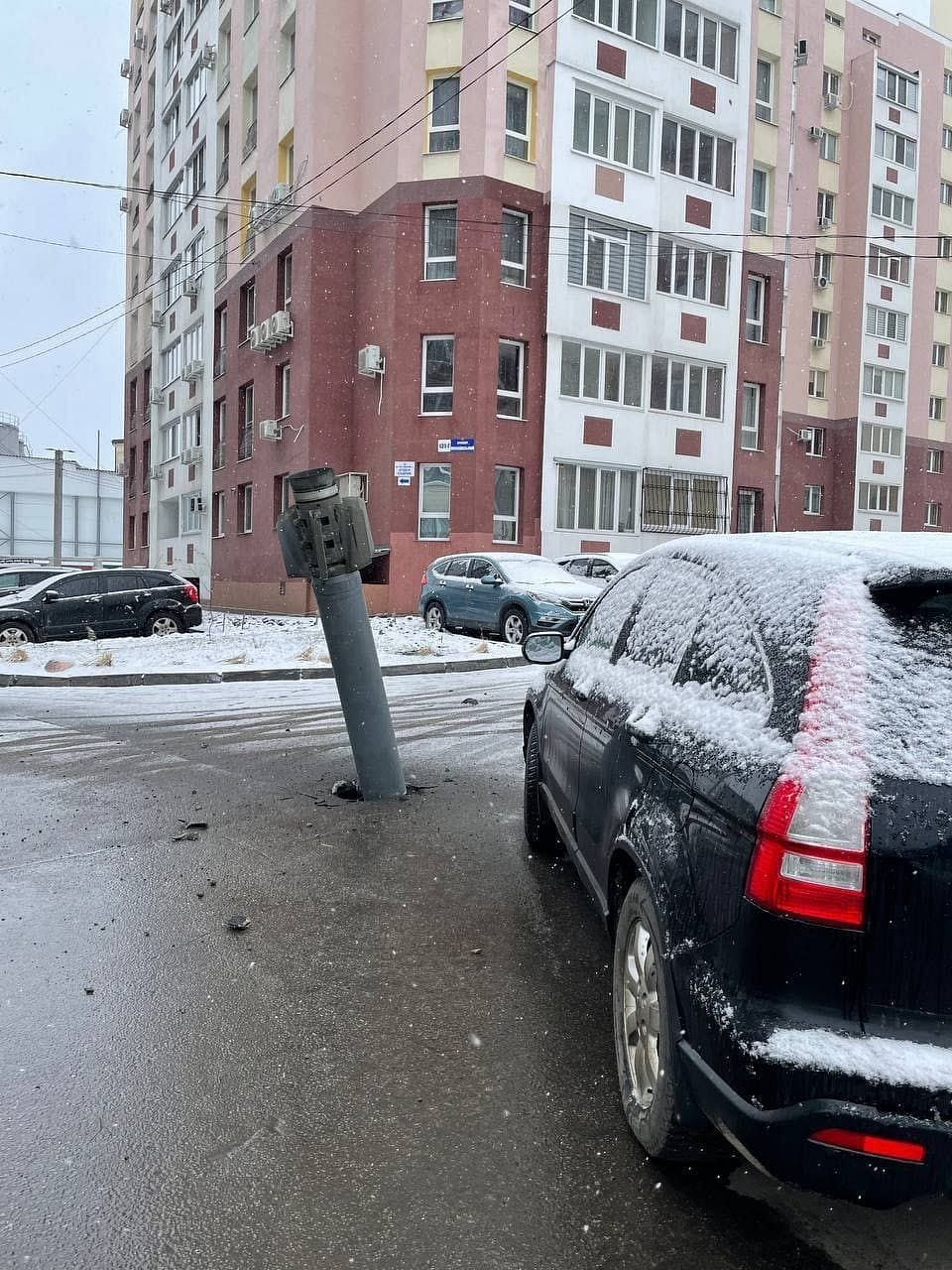 A missile that failed to explode lodged in a parking lot in Kharkiv | Ishita Choudhury | By special arrangement