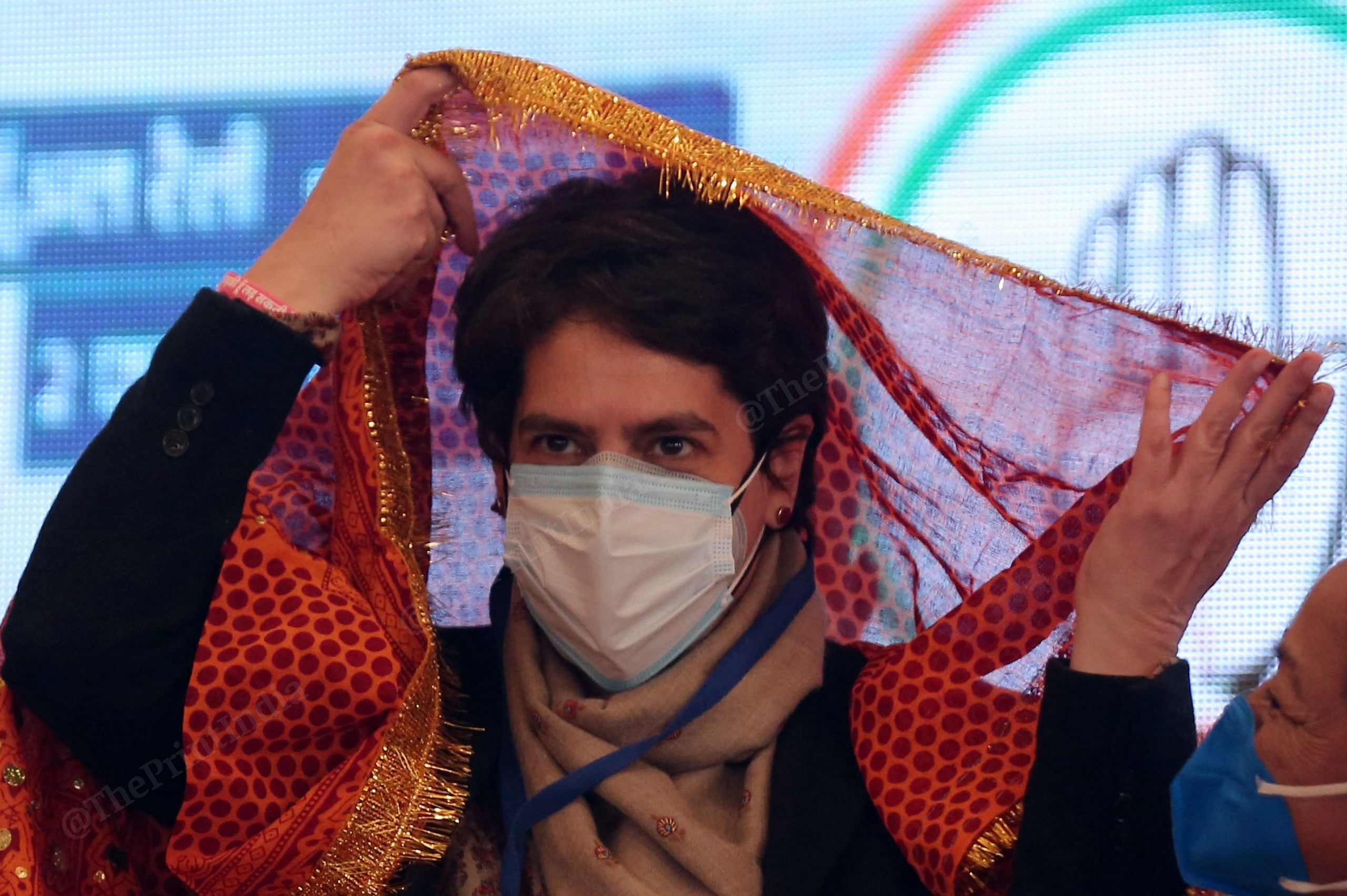 Congress Leader Priyanka Gandhi Vadra visits dehradun to release manifesto for congress ahead of Uttarakhand elections. | Photo: Suraj Singh Bisht | ThePrint