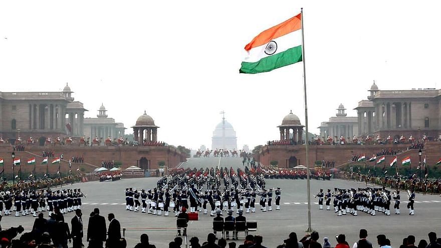 File photo of army, navy and air force bands performing during the full dress rehearsals for the Beating the Retreat Ceremony | ANI