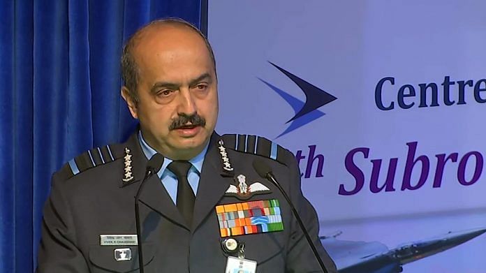 File photo of Chief of the Air Staff Air Chief Marshal V R Chaudhari | ANI