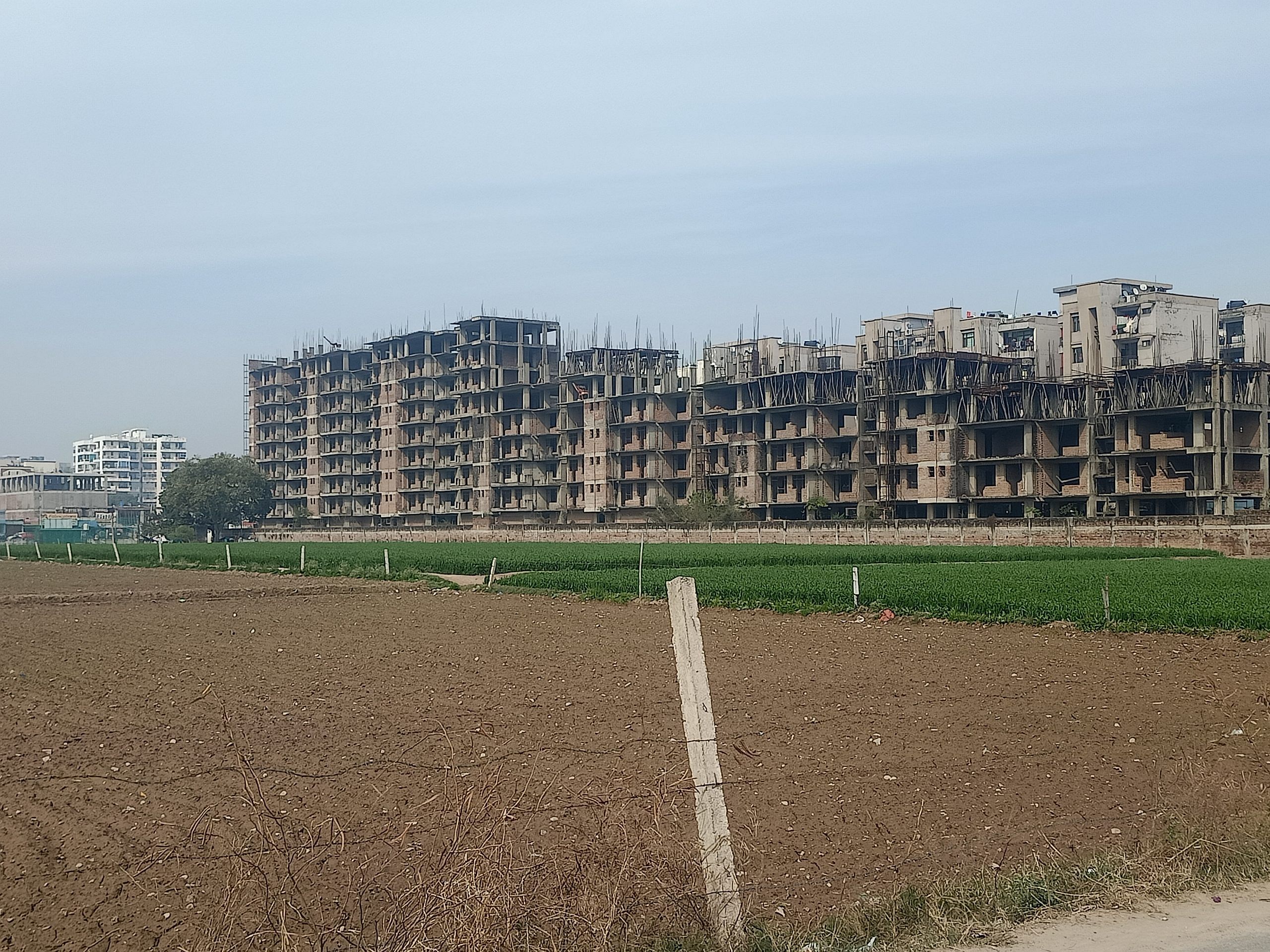 A view of ongoing construction at a site in Mohali. | Photo: Sahil Sharma