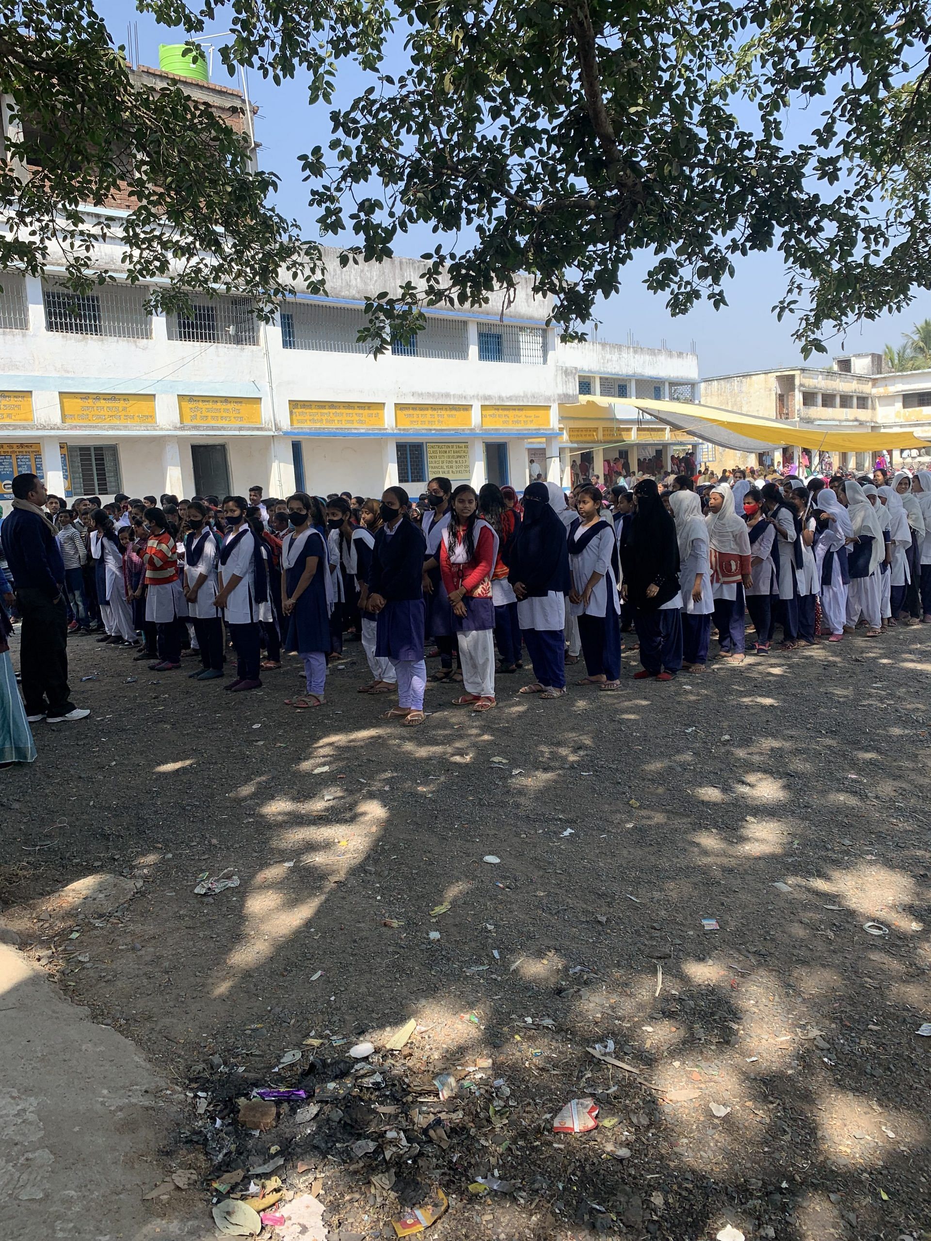 Students assemble for morning prayers, and sing the national anthem | Sreyashi Dey | ThePrint