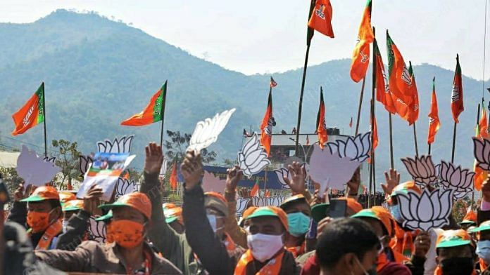 A BJP rally in Imphal | Photo: Praveen Jain | ThePrint