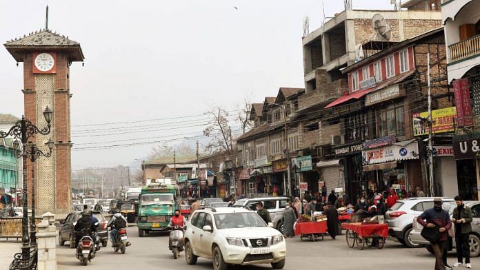 Representational image of Lal Chowk in Srinagar, Kashmir | ANI