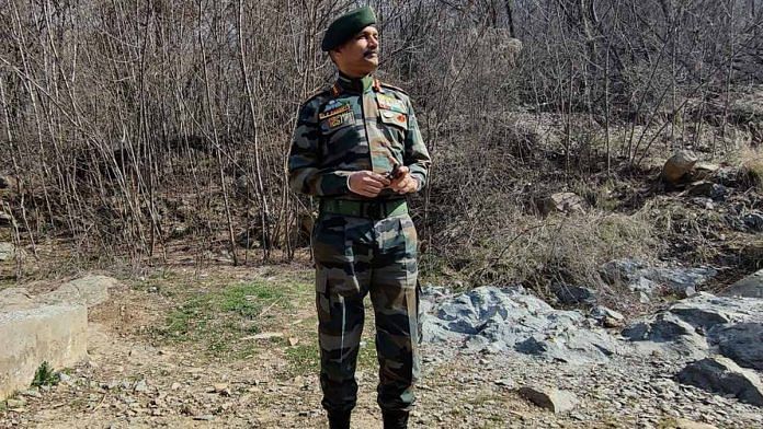 15 Corps Commander Lt Gen D.P. Pandey | Photo: Urjita Bhardwaj | ThePrint