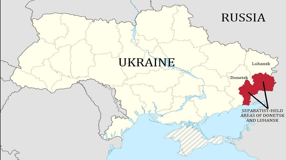 Donetsk and Luhansk are two states located in eastern Ukraine, which share a border with neighbouring Russia | By special arrangement