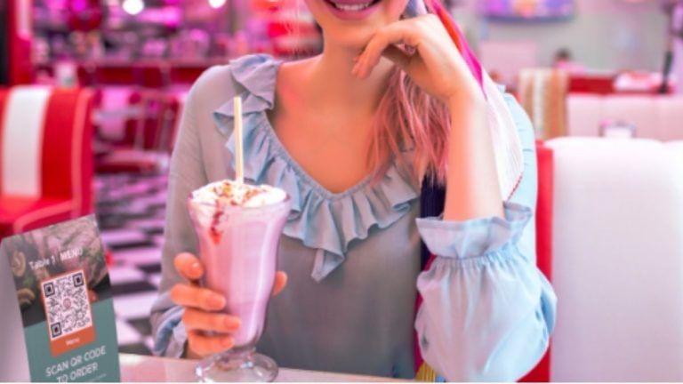QR code powered digital menu ordering system for your ‘retro’-themed diner