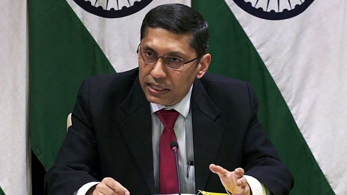 MEA spokesperson Arindam Bagchi addresses a press conference, in New Delhi on 17 February 2022 | Photo: ANI