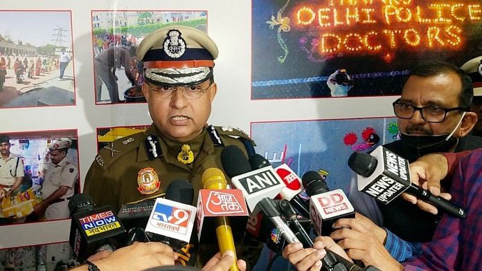 Delhi Commissioner of Police Rakesh Asthana speaks to the media over an Improvised explosive device found in Old Seemapuri, in New Delhi on 18 February 2022 | Photo: ANI