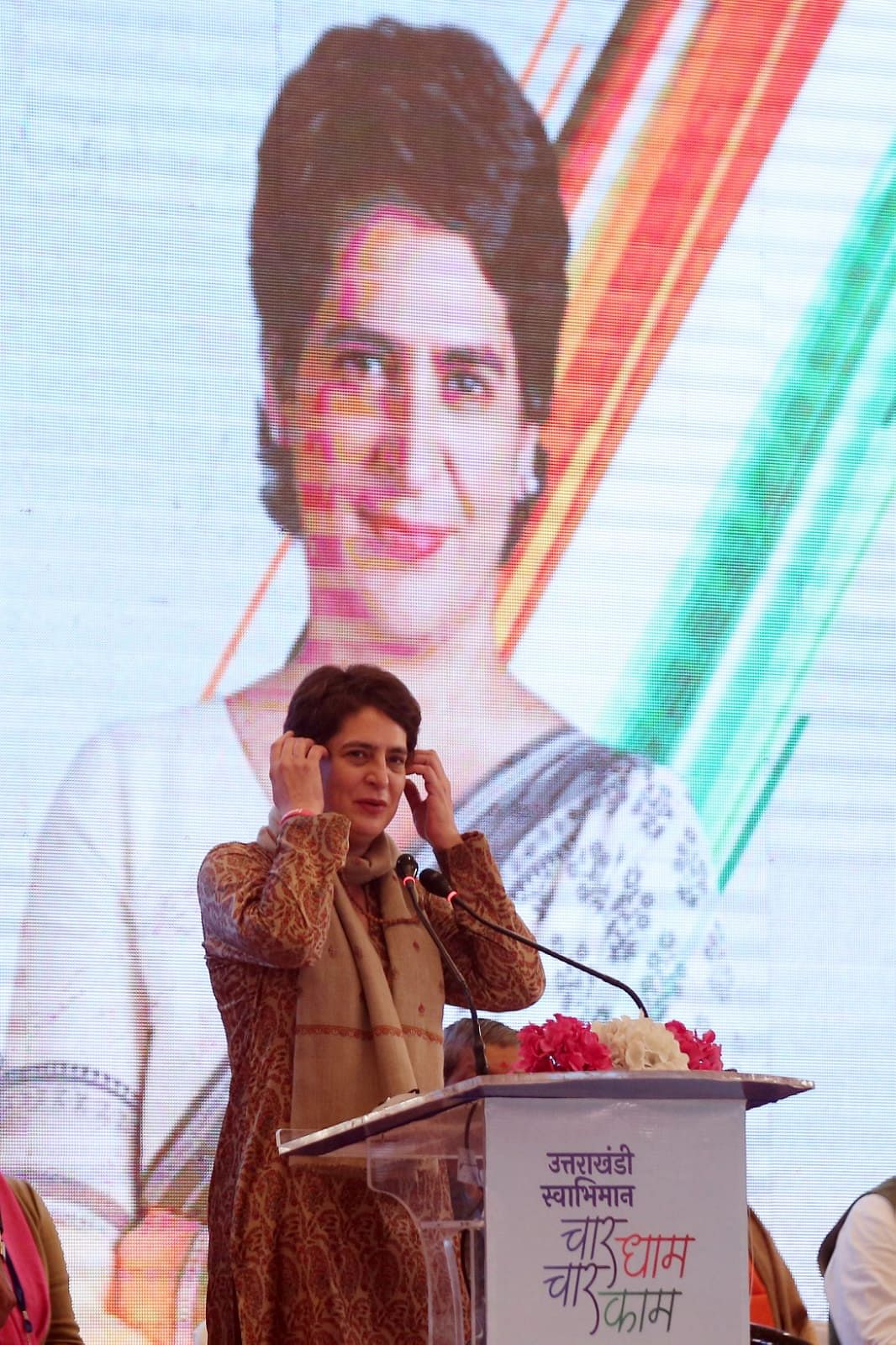 Congress Leader Priyanka Gandhi Vadra visits dehradun to release manifesto for congress ahead of Uttarakhand elections. | Photo: Suraj Singh Bisht | ThePrint