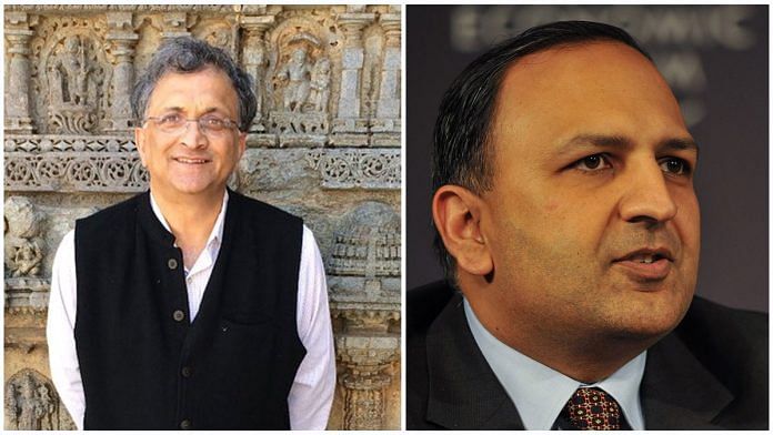 File photos of academics Ramachandra Guha and Pratap Bhanu Mehta. | Photos: Twitter/Commons