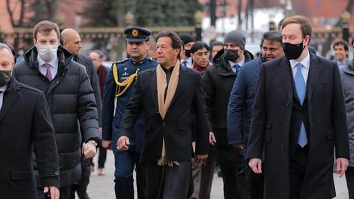 Imran Khan in Moscow, Feb 2022 | Facebook/ImranKhanOfficial