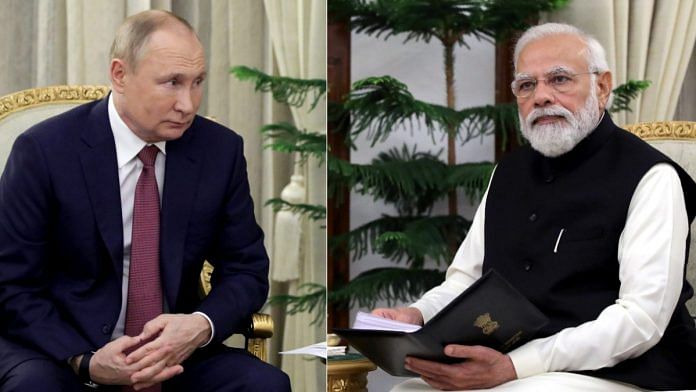 Prime Minister Narendra Modi and Russian President Vladimir Putin | ANI photo