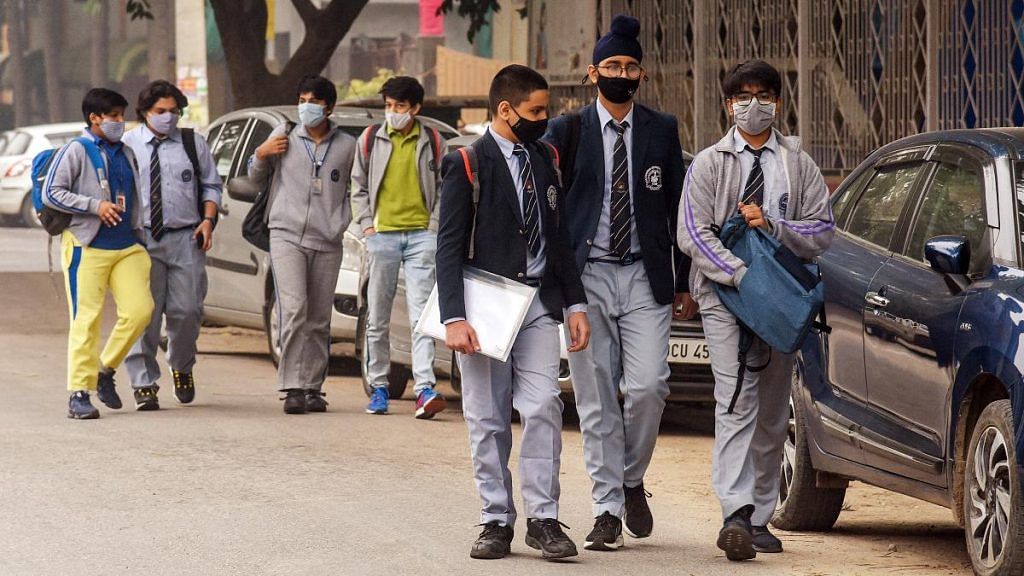 Representational image of school students in Delhi | ANI photo