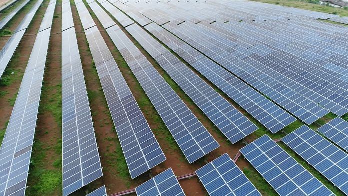 Representational photo of a solar power plant project in Madhya Pradesh | ANI