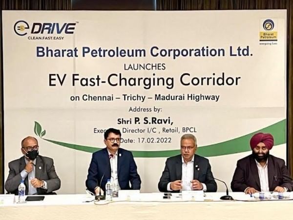 Bharat Petroleum launches EV Fast-Charging Corridor on Chennai - Trichy - Madurai Highway