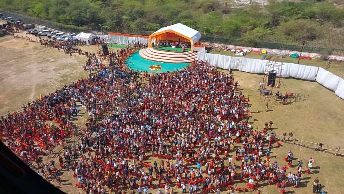 Representational image of a public rally addressed by Uttar Pradesh Chief Minister Yogi Adityanath in Jhansi | ANI