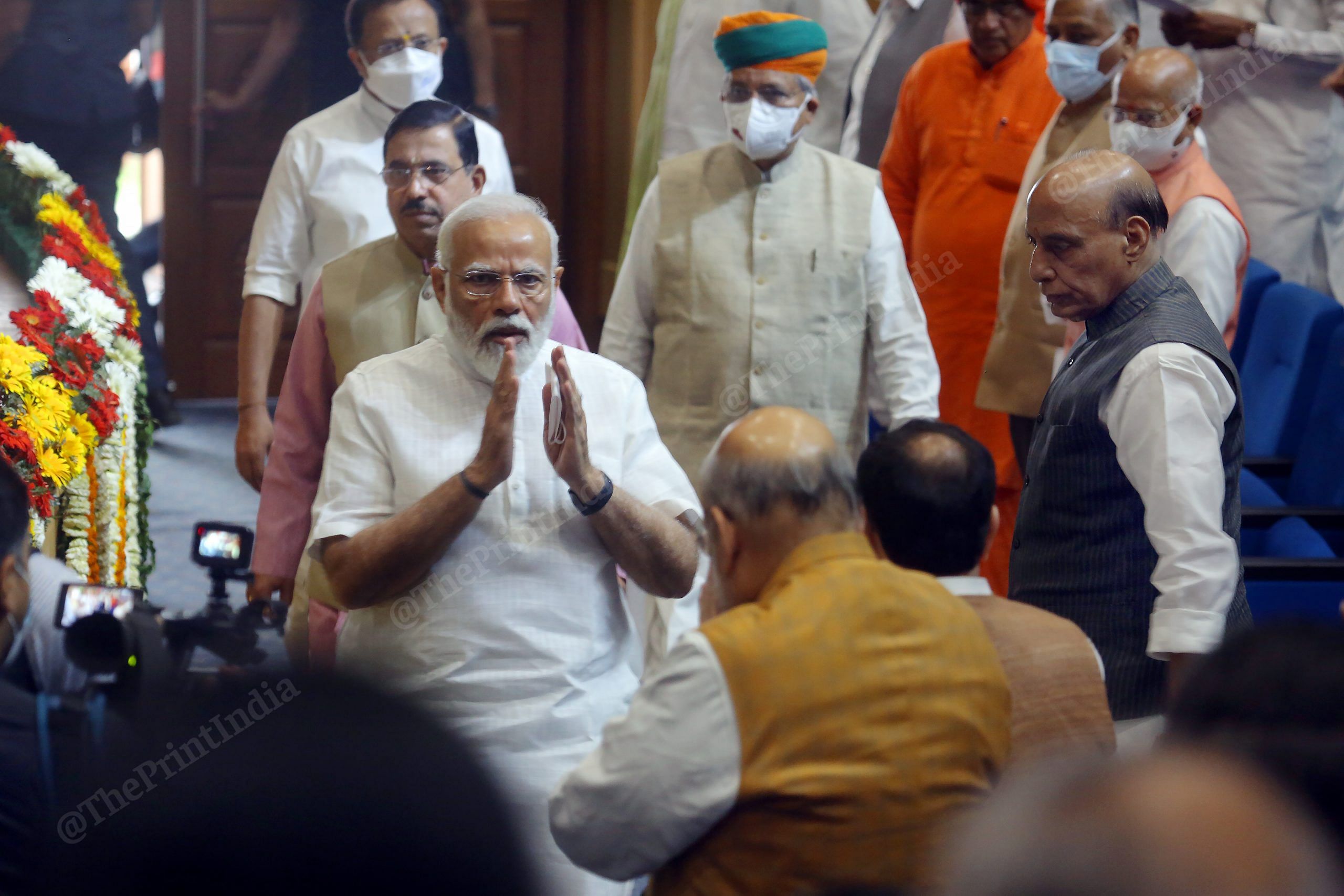 PM Narendra Modi arrived for the meeting | Photo: Praveen Jain | ThePrint