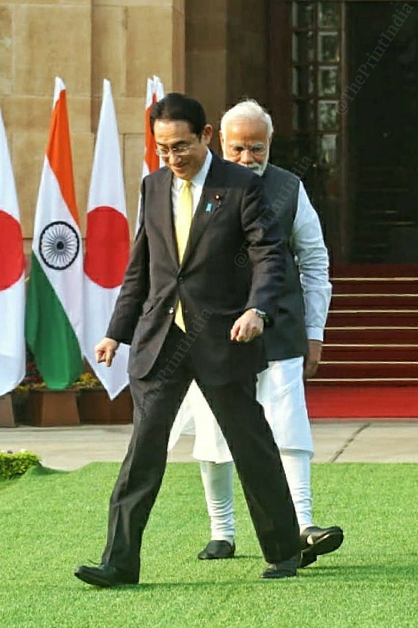 PM Modi and PM Kishida at Hyderabad House | Photo: Praveen Jain | ThePrint