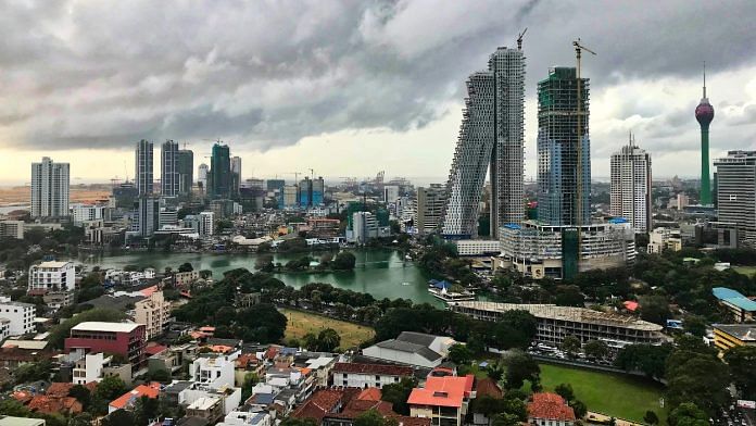 An aerial view of Colombo