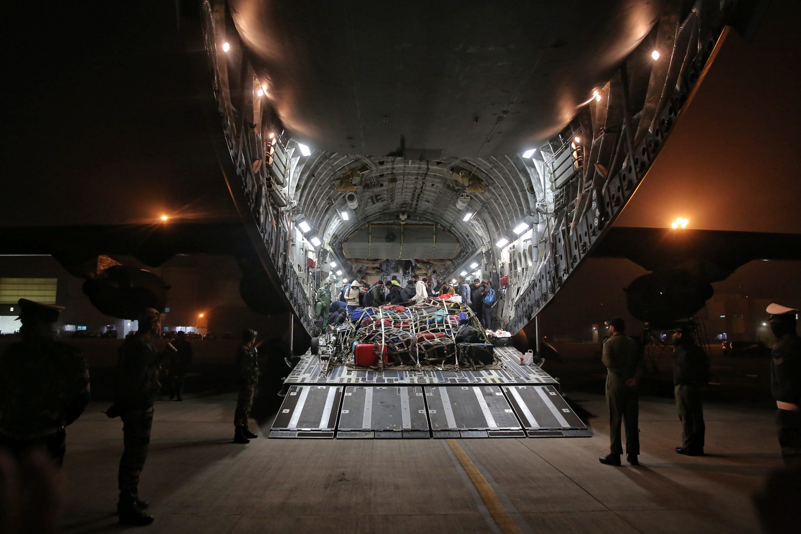 A C-17 Globemaster of the IAF lands at Hindon airbase with 200 Indian students evacuated from war-torn Ukraine | Suraj Singh Bisht | ThePrint