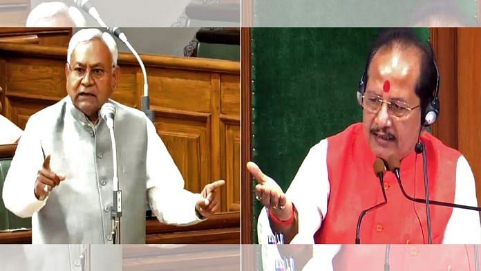 Bihar Chief Minister Nitish Kumar and assembly Speaker Vijay Kumar Sinha | ANI photo