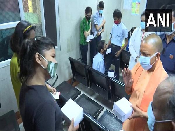 Yogi Adityanath inspects COVID-19 vaccination booth as drive begins for 12-14 years age group children  