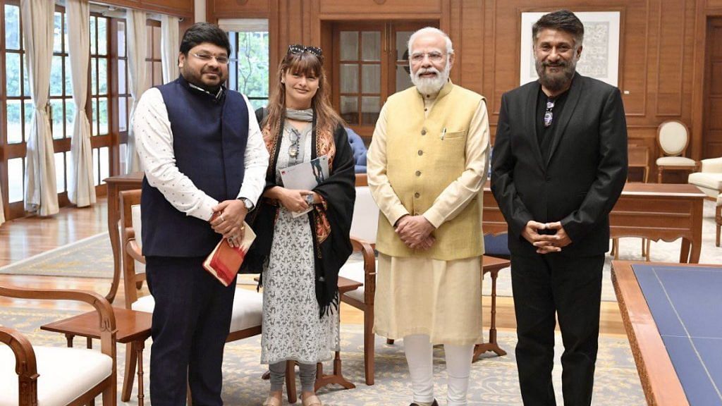 PM Narendra Modi with the crew of The Kashmir Files | Twitter