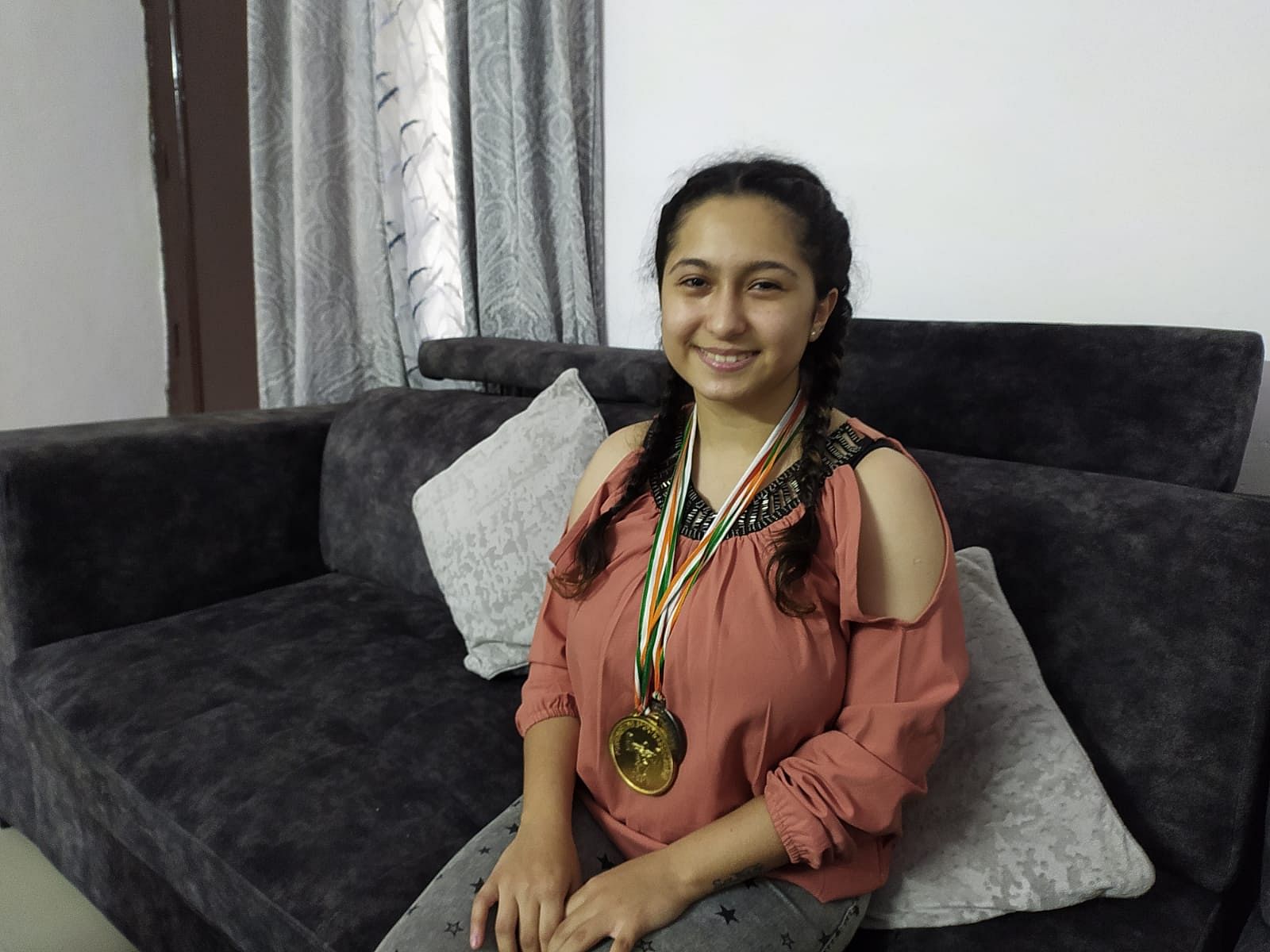 Sajar with her medals in local competitions. | Photo: ThePrint