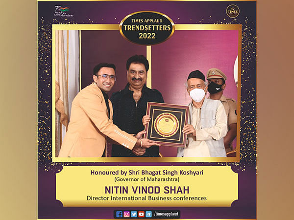 Governor of Maharashtra presented Nitin Vinod Shah, Director-IBC, the prestigious Times Applaud Trendsetter Award 2022