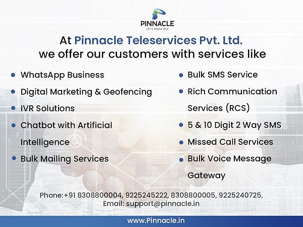 Pinnacle Teleservices Pvt Ltd launches AI-based conversational platform for WhatsApp 