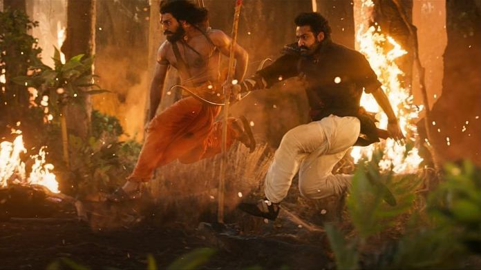 A scene from S. S. Rajamouli’s RRR.