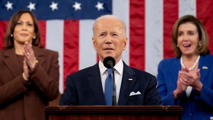 US President Joe Biden during his address to Congress on 2 March 2022 | Bloomberg