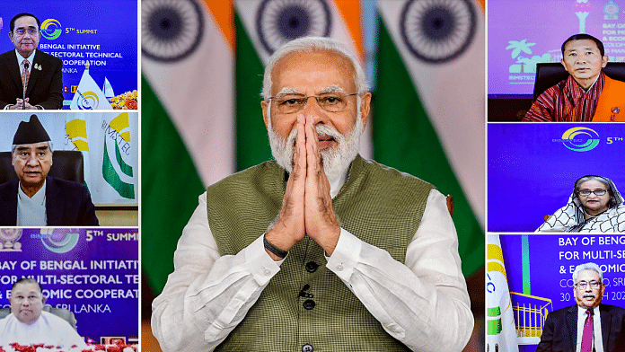 Prime Minister Narendra Modi attends the 5th BIMSTEC Summit, through a video conference, in New Delhi | PTI