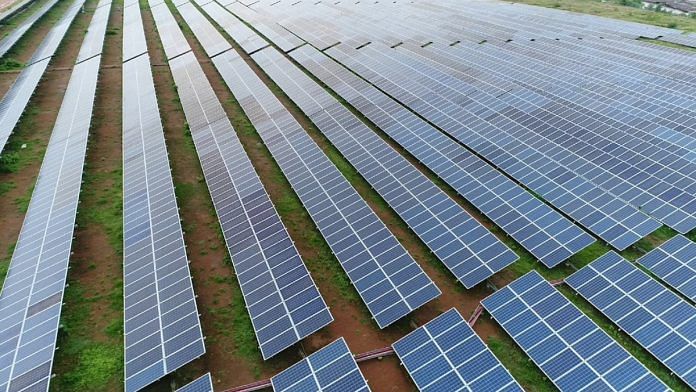 Representational photo of a solar power plant project in Madhya Pradesh | ANI