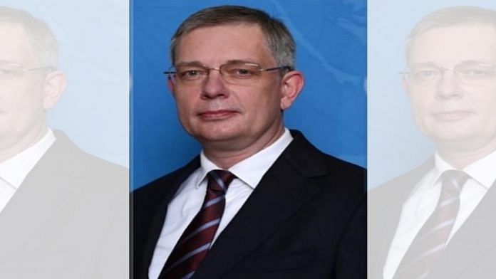File photo of Russian envoy to India Denis Alipov| ANI