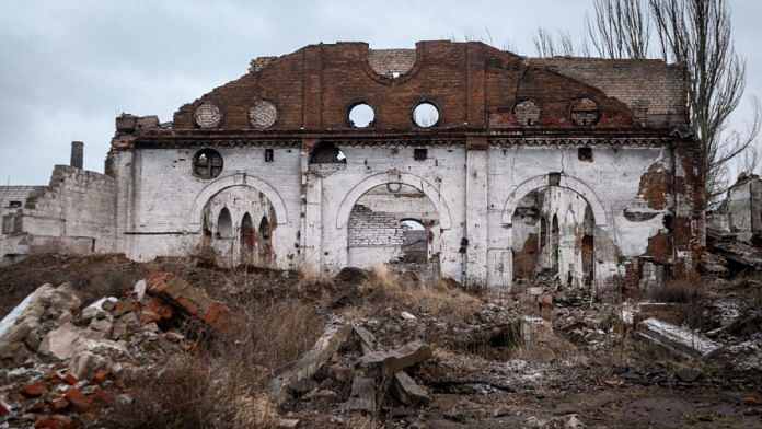 A destroyed building at the abandoned facility of Azovmash, a rail car manufacturer founded in 1958, in Mariupol, Ukraine| Representational image| Bloomberg