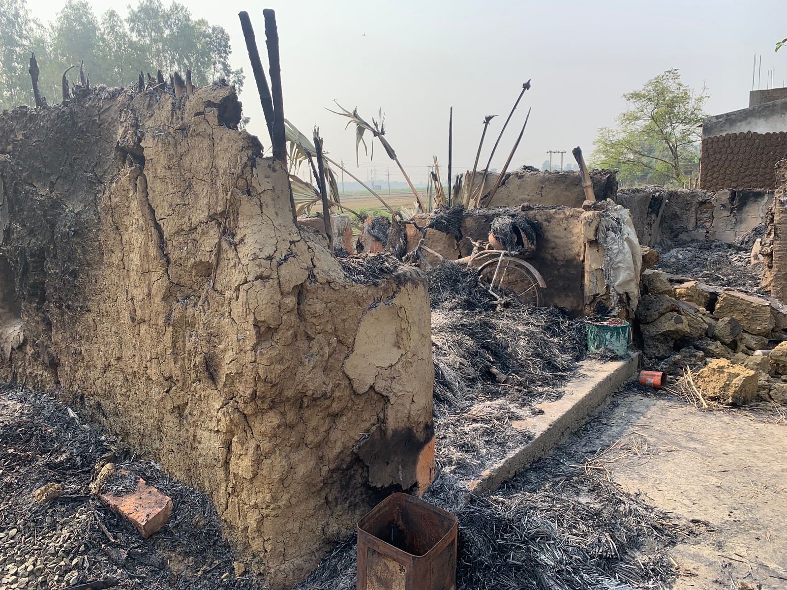Fatik Sheikh's charred home in Bogtui | Sreyashi Dey | ThePrint