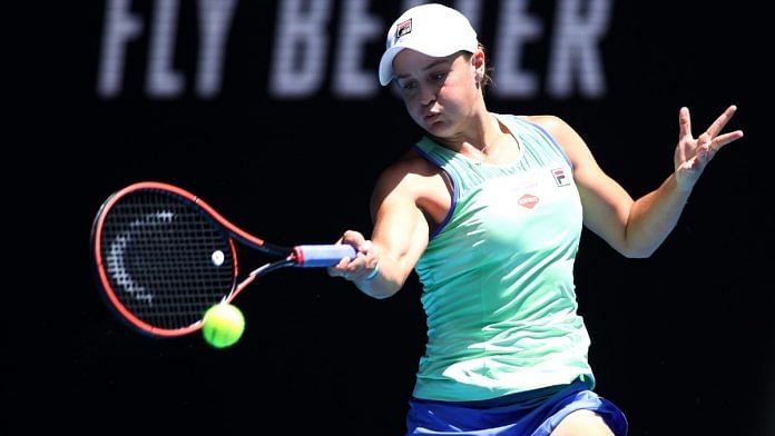 File photo of Australia's Ashleigh Barty in action during the Australian Open at Melbourne Park in 2020 | Reuters via ANI