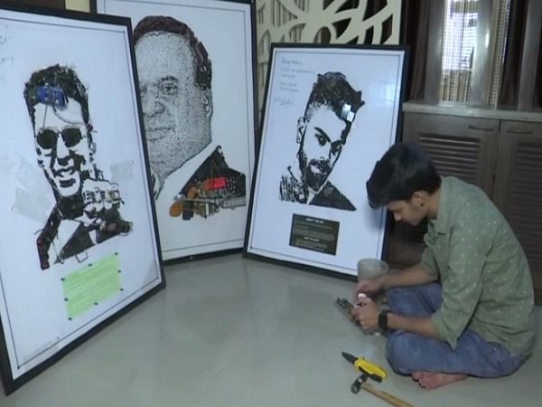 21-yr-old Assam art student creates portraits using electronic waste 
