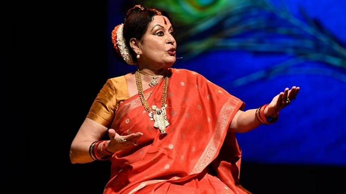 File photo of dancer and Rajya Sabha MP Sonal Mansingh, who is one of Thursday's six performers | Facebook