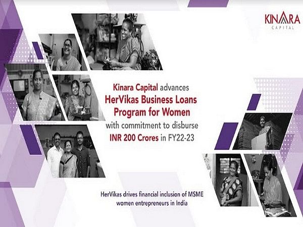 Kinara Capital advances HerVikas business loans program for women; commits to disburse INR 200 Crores in FY22-23