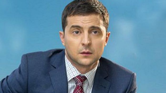 A screengrab of Ukraine President Volodymyr Zelenskyy from TV show 'Servant of the People' | Wikimedia Commons