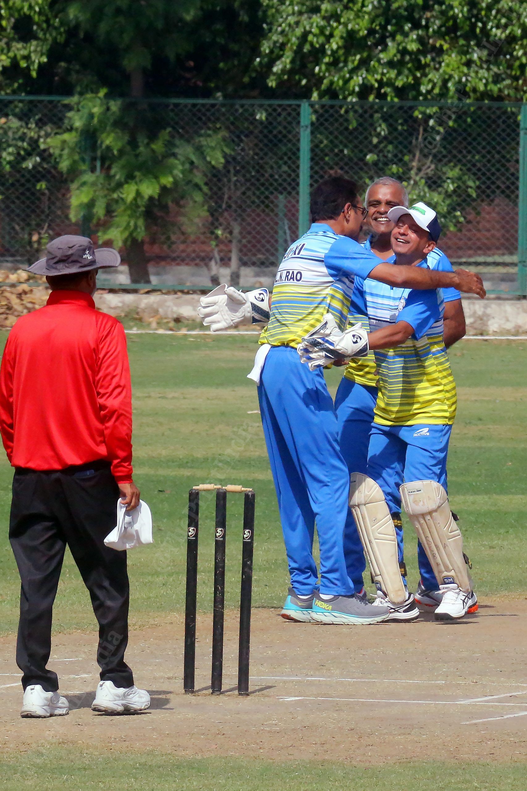 CJI - Xl players in a jubilant mood after taking a wicket | Photo: Praveen Jain | ThePrint