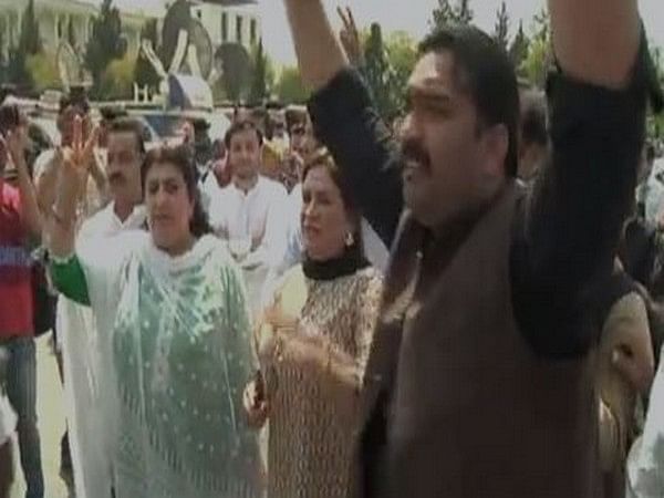'Imran Khan will save Pakistan,' shout his supporters outside parliament as President dissolves National Assembly