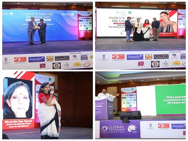 India's Top  100 Brands - 2022: GAINING THE  EDGE, organized by Global Triumph Foundation and Image Planet
