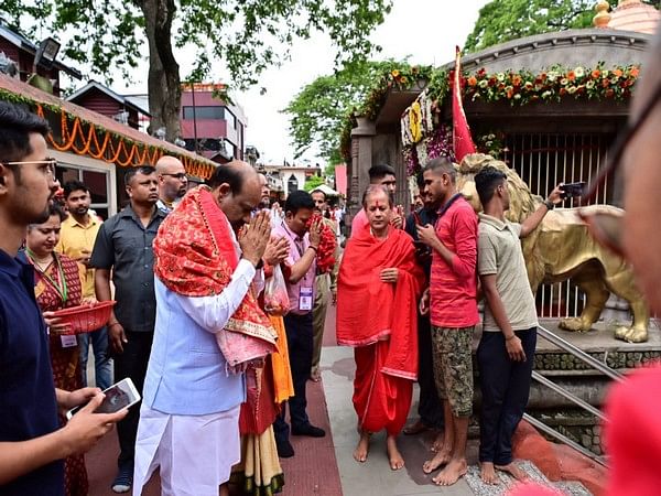 Assam: LS Speaker Om Birla visits Maa Kamakhya Temple in Guwahati