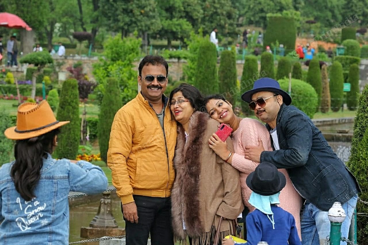Creating memories at Tulip Garden in Srinagar | Photo: Praveen Jain | ThePrint